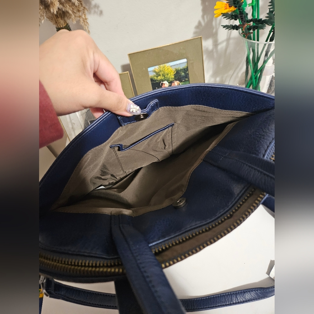 Navy Blue Matt & Nat Laptop Women's Bag - Picture 6 of 6